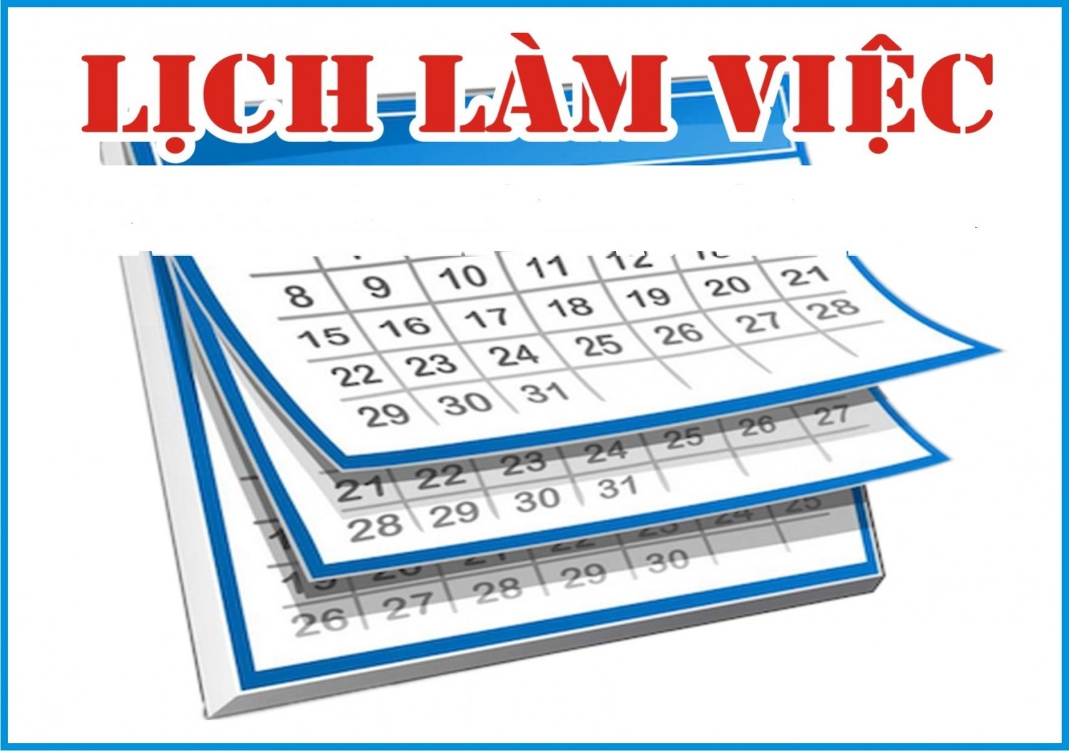 Lịch làm việc từ 01/12/2025 đến 07/12/2025